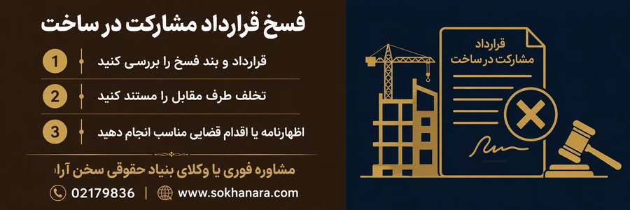مراحل فسخ قراداد مشارکت در ساخت